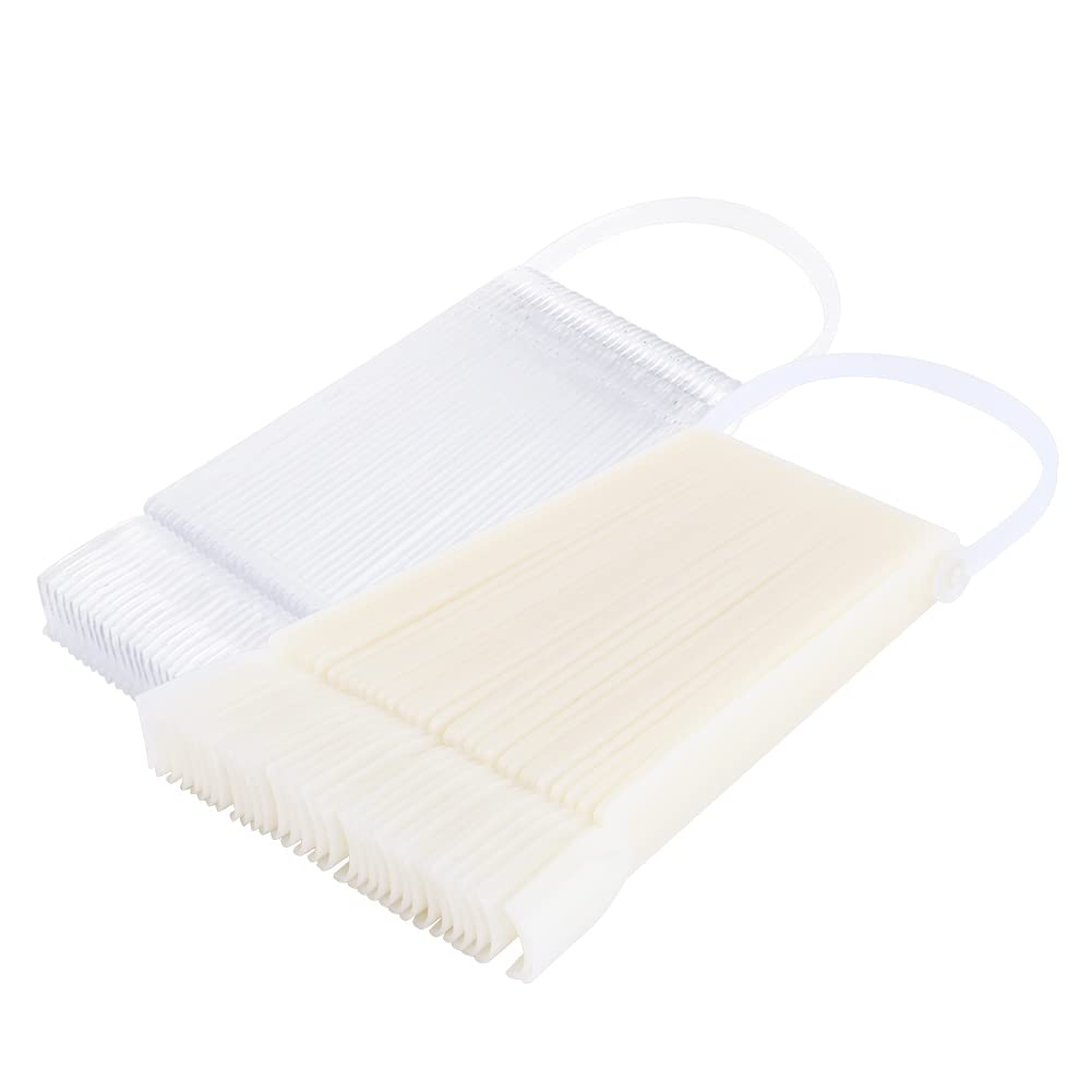32 Pack Fan Shaped Nail Practice Sticks - Natural Nail Swatch Display for Nail Art, Polish & DIY - Perfect for Salon Professionals & Home Manicure Practice