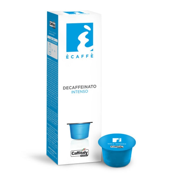 Fair Trade Decaffeinated Intense Espresso Capsules by Caffitaly - 10 Count Pods for Coffee Lovers | Perfect for Home Brewing, Office Use & Gifts