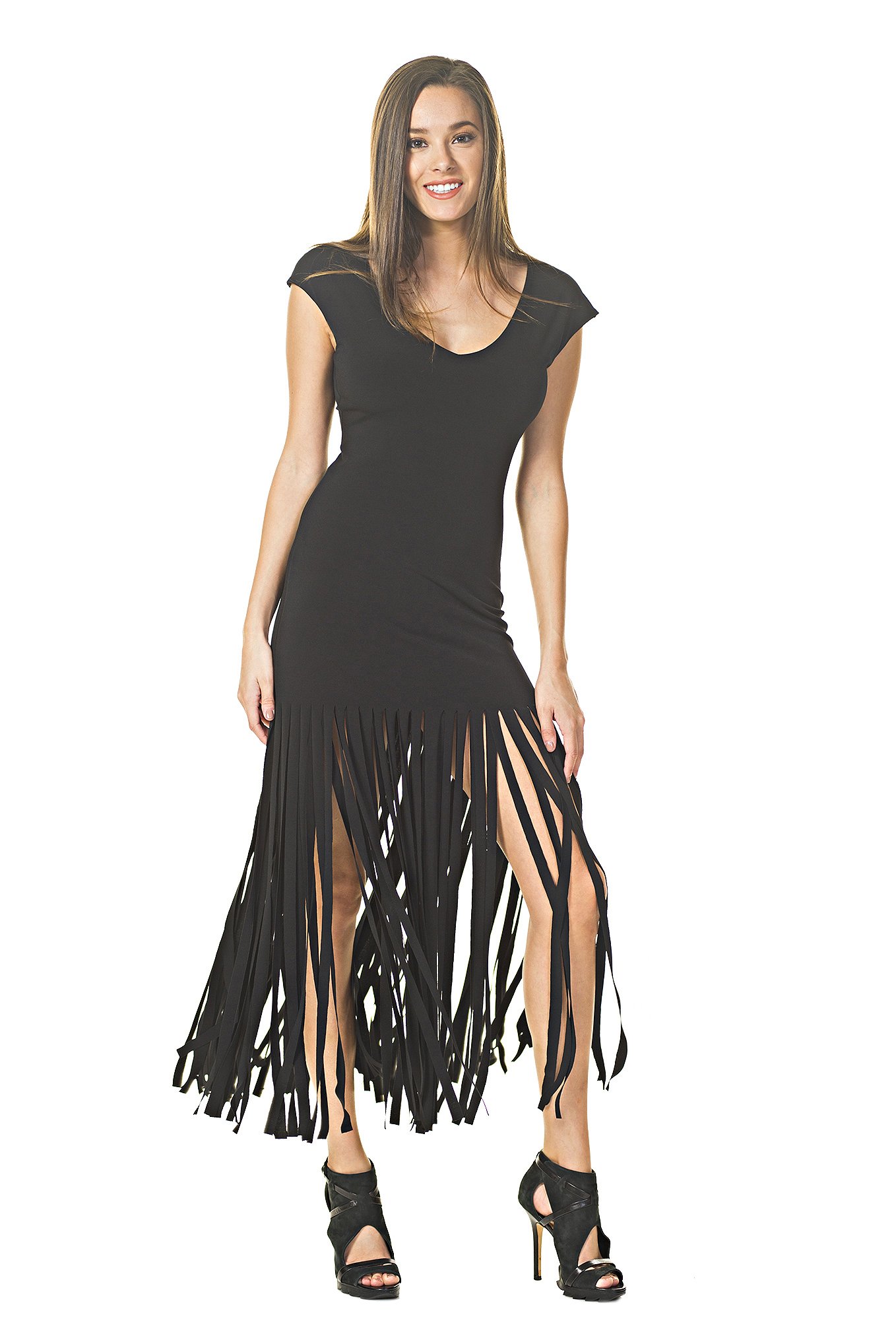 Bohemian Women's Fringe Dress - Flowy Summer Maxi Dress with Tassel Details for Beach, Music Festival & Vacation Wear