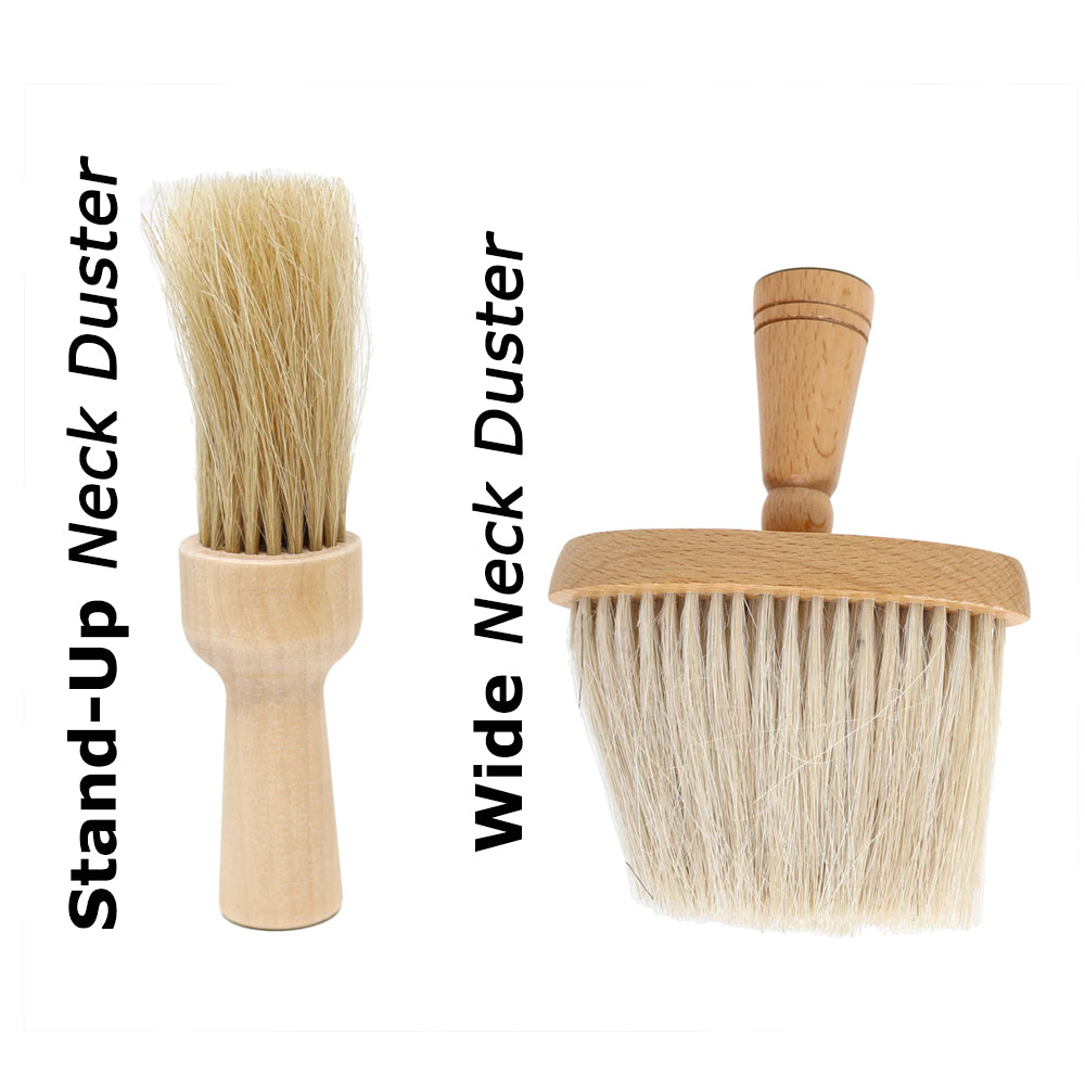 Professional Scalpmaster Barber Brush Neck Duster with Natural Bristles - Premium Barbershop Accessories for Haircut & Grooming - Perfect for Salon, Home Haircuts & Beard Trimming (1 Pack)