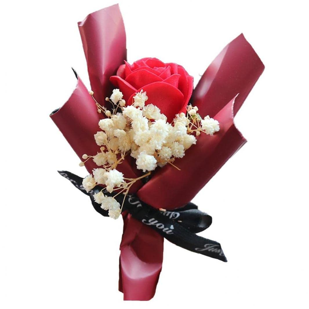 Premium Car Air Vent Clip - Dried Flower Bouquet Perfume Diffuser for Car AC Vent, Red, 4.33x3.14 Inch - Freshen Your Car Interior & Eliminate Odors - Perfect for Daily Commute, Road Trips & Office Parking