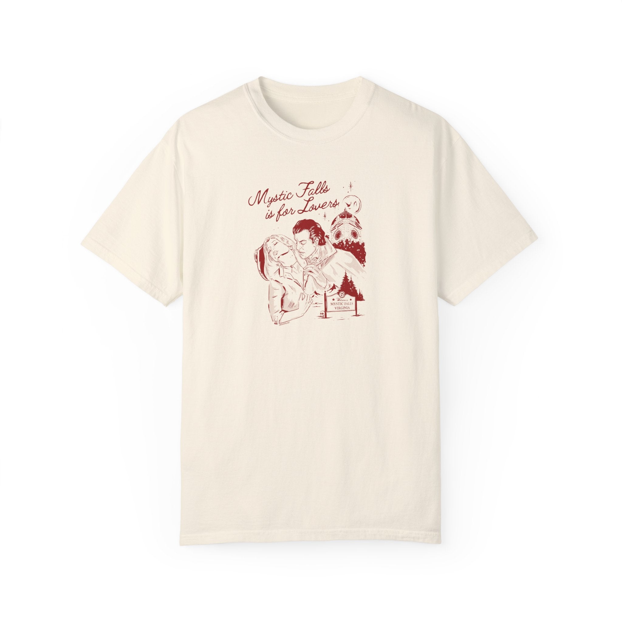 Mystic Falls is For Lovers T-Shirt | Vampire Diaries Inspired Graphic Tee | Perfect for TV Show Fans, Couples & Supernatural Lovers