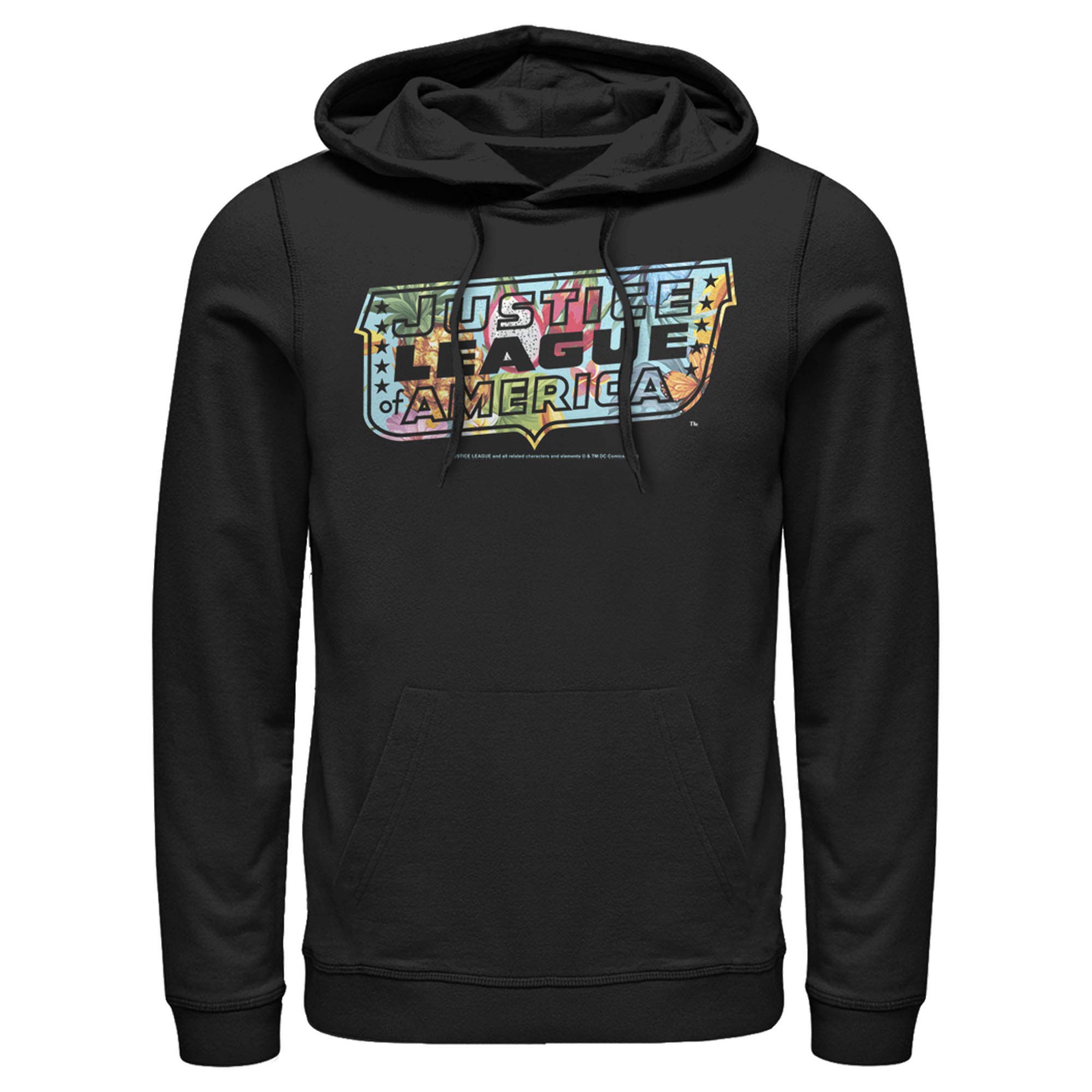 Justice League Dragon Fruit Logo Men's Pullover Hoodie - Superhero Graphic Sweatshirt for Casual Wear, Cosplay & Fan Merchandise
