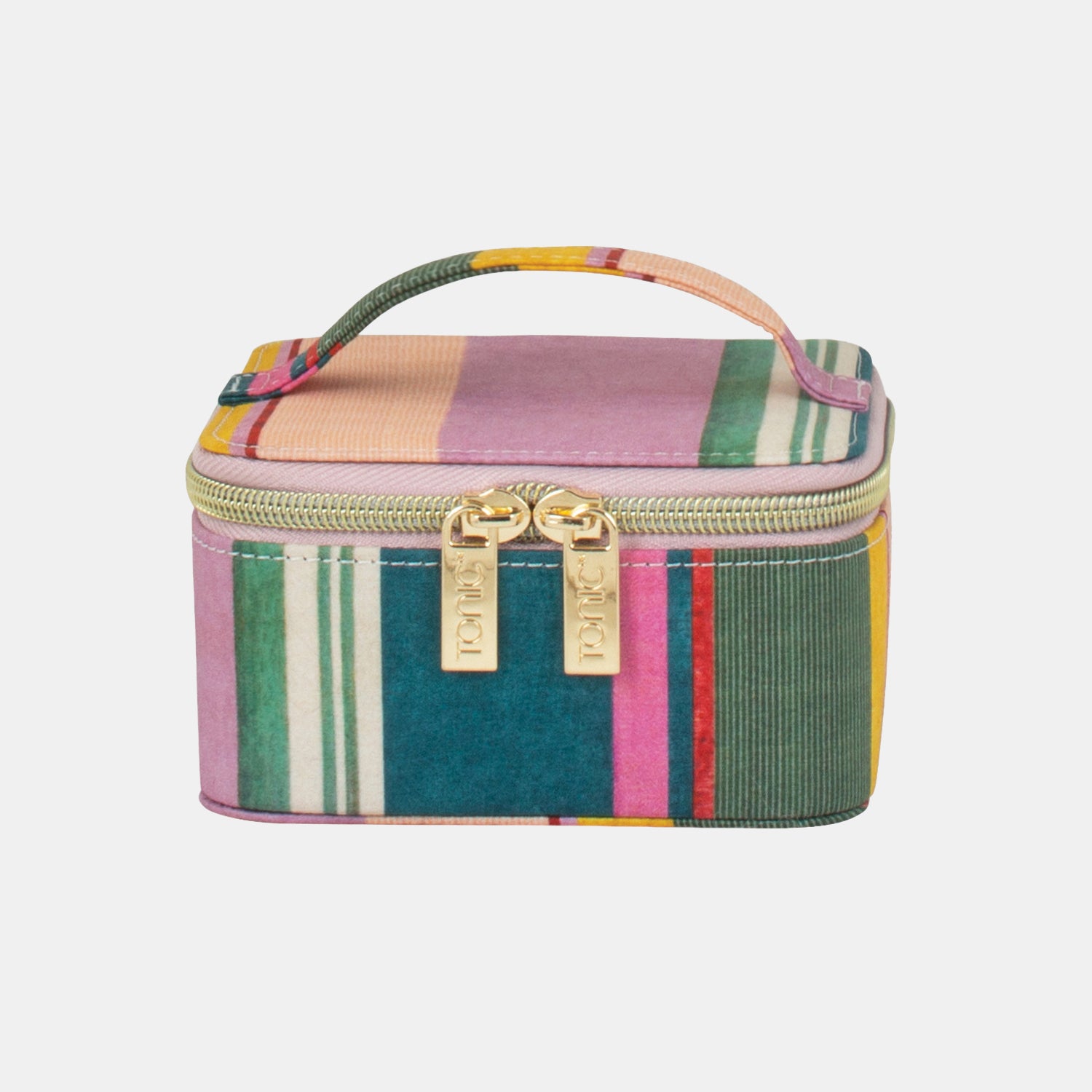 Liberty Gelato Stripe Jewelry Storage Cube - Elegant Jewelry Organizer Box for Necklaces, Rings & Earrings | Perfect for Bedroom, Closet & Travel Accessory Organization