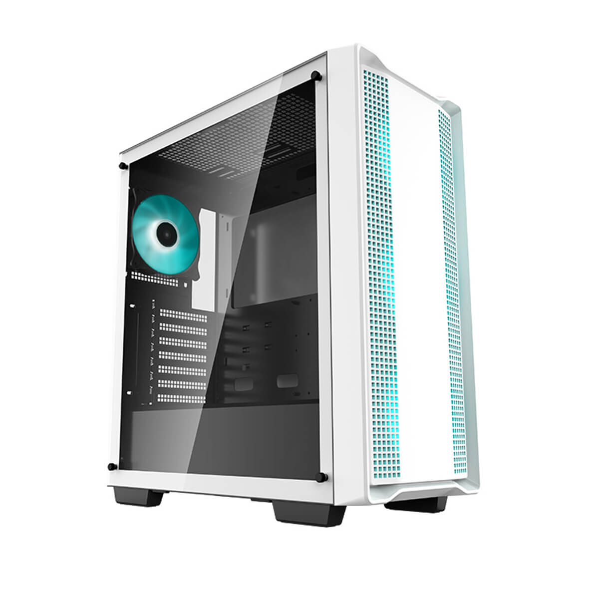 Deepcool CC560 V2 Mid Tower Computer Case - Tempered Glass Side Panel, White | Perfect for Gaming PC Builds & Home Office Setups
