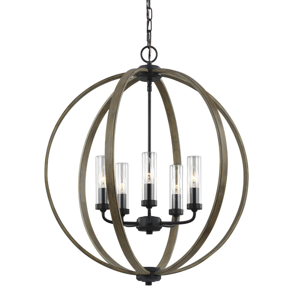 Liaw Outdoor Chandelier - Waterproof Hanging Light Fixture for Patio, Garden, Porch & Backyard - Elegant Rustic Decor with Dimmable LED Bulbs - Perfect for Outdoor Dining, Wedding & Party Lighting