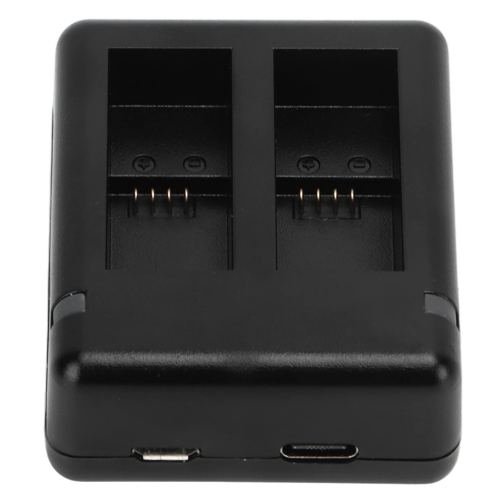 KUIDAMOS Fast Charging Dual Battery Charger with LED Indicator - Metal Durable Charger for Action Cameras | Perfect for Travel, Outdoor Adventures & Vlogging Accessories