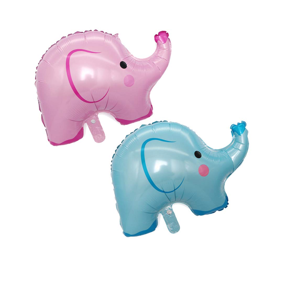 Morndew 2 Pack Blue & Pink Elephant Foil Balloons - Birthday Party Decorations, Baby Shower, Wedding Decor - Perfect for Kids' Parties & Celebrations