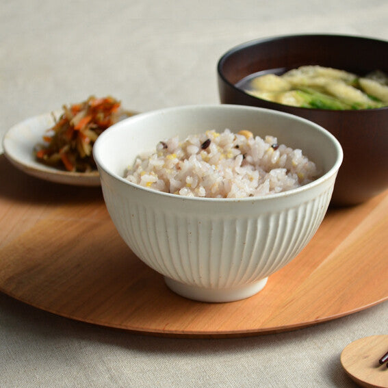 Premium Saliu Shinogi Rice Bowl Set - 3 Colors (Black, White, Brown) | Durable Ceramic Japanese Style Soup & Rice Bowl | Perfect for Home Dining, Restaurant Use & Gift Giving
