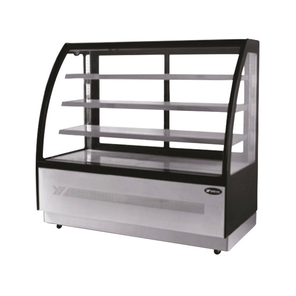 Atosa 290L Commercial Free Standing Round Cake Display Case - 900mm DF097D for Bakeries, Cafes & Dessert Shops