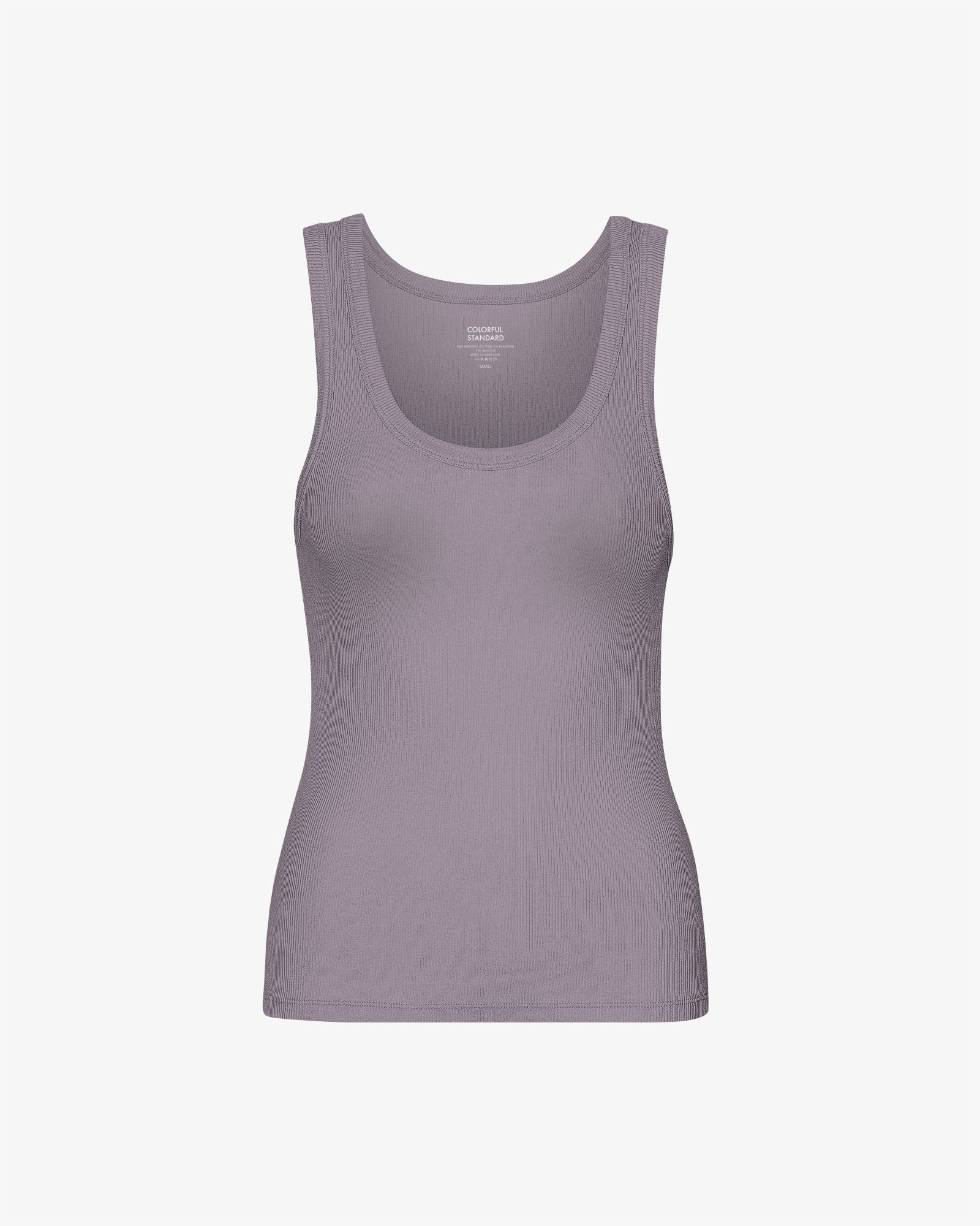 Organic Cotton Women's Ribbed Tank Top - Purple Haze | Comfortable Summer Casual Wear for Yoga, Beach & Everyday Outfits