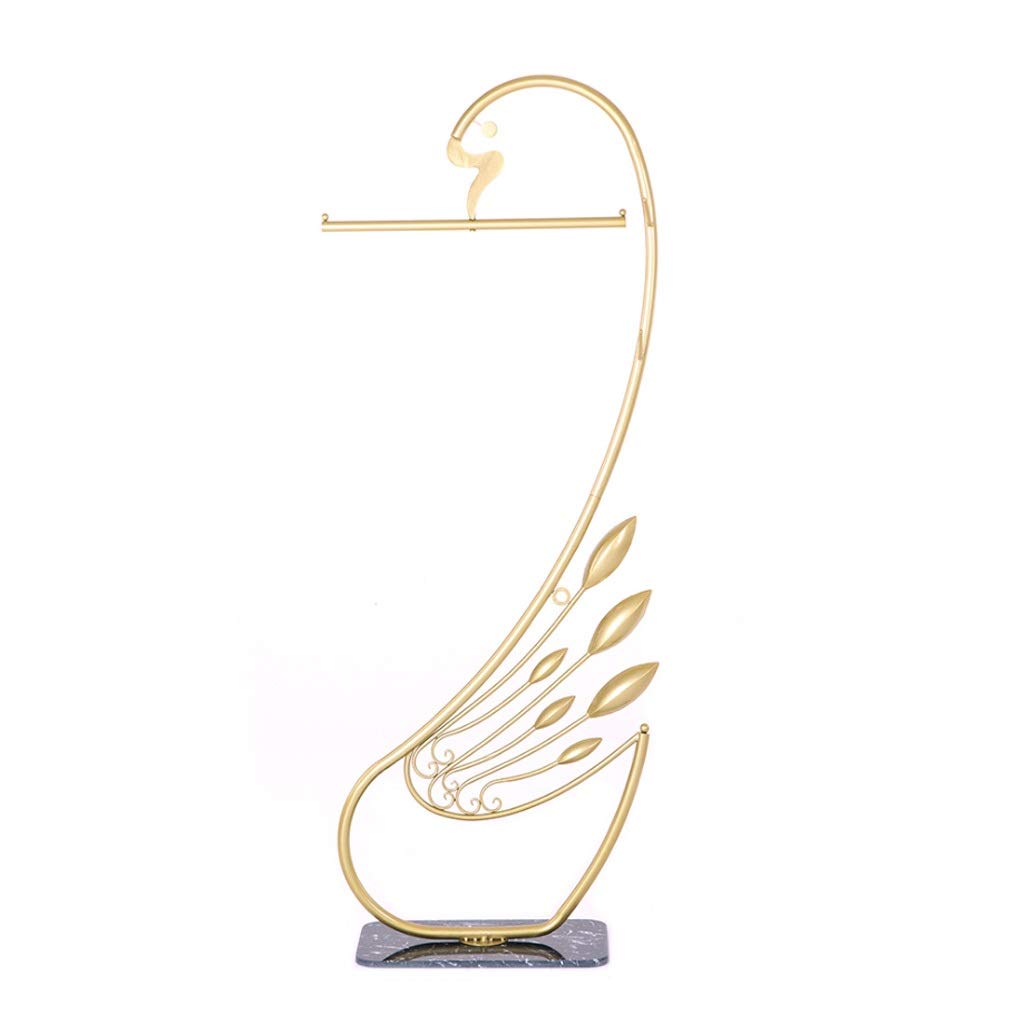 Elegant Swan-Shaped Coat Rack - Gold Standing Coat Hanger Organizer for Jackets, Scarves, Bags & Clothes | Perfect for Entryway, Bedroom & Closet Organization
