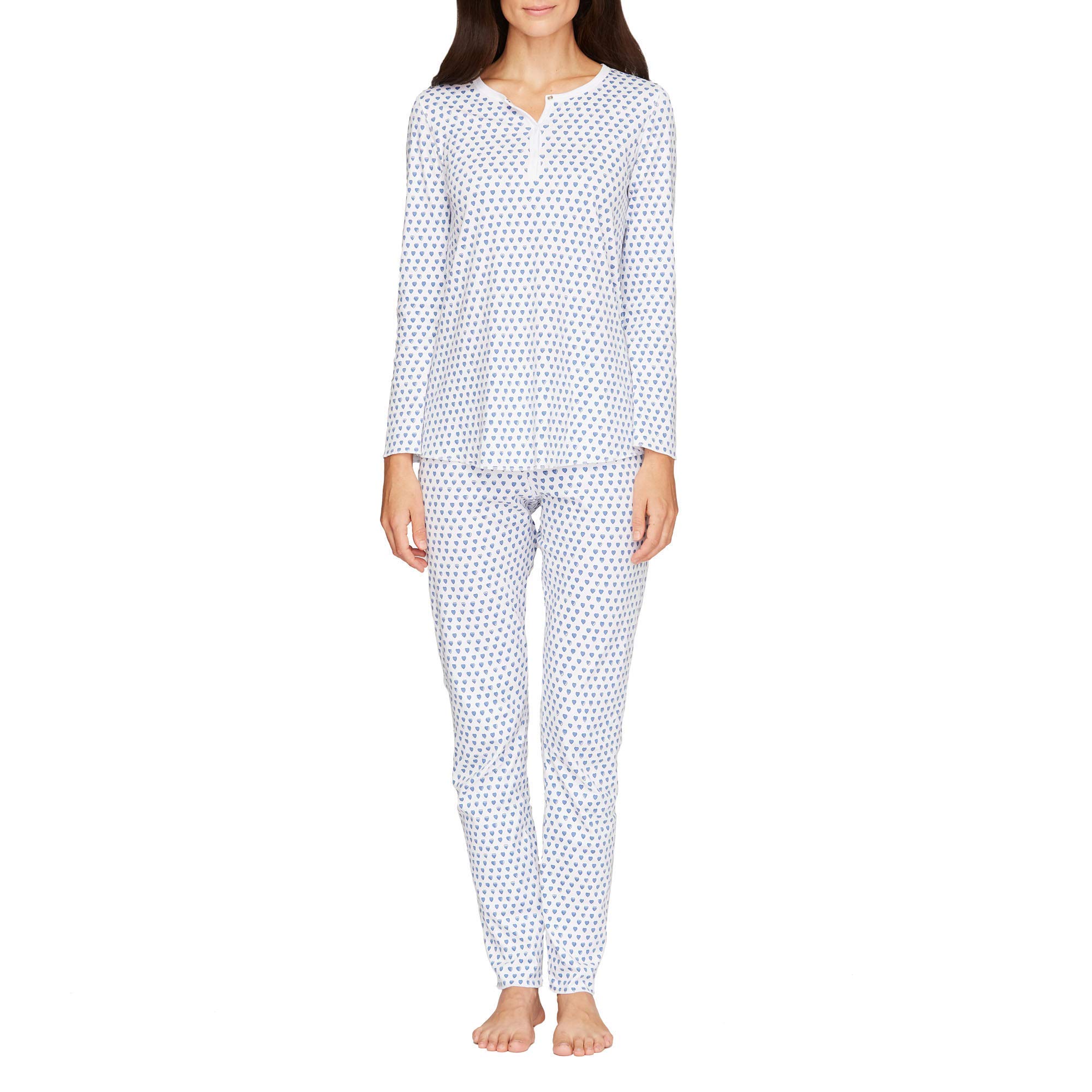 Roller Rabbit Hearts Pajamas for Women - Soft Cotton Sleepwear Set with Romantic Heart Print - Perfect for Valentine's Day, Sleepovers & Cozy Nights at Home