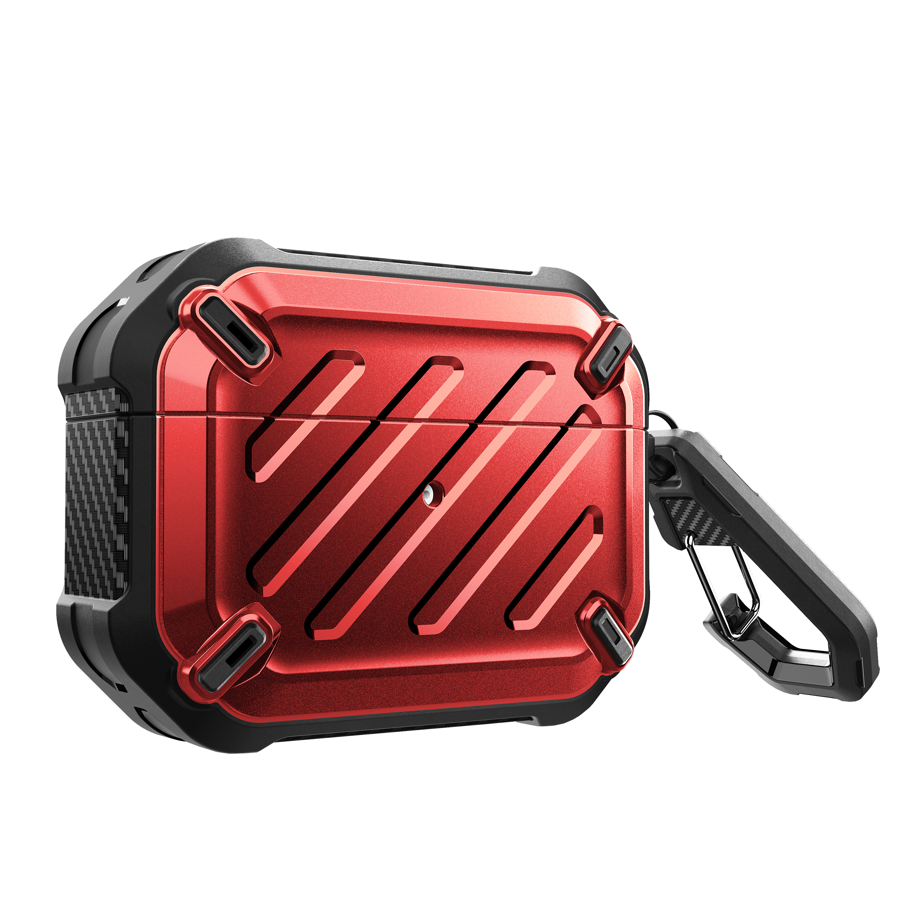 Apple AirPods Pro Case - Unicorn Beetle Pro Rugged Protective Cover with Metallic Red Finish | Shockproof & Durable Design for Outdoor, Travel & Sports Activities