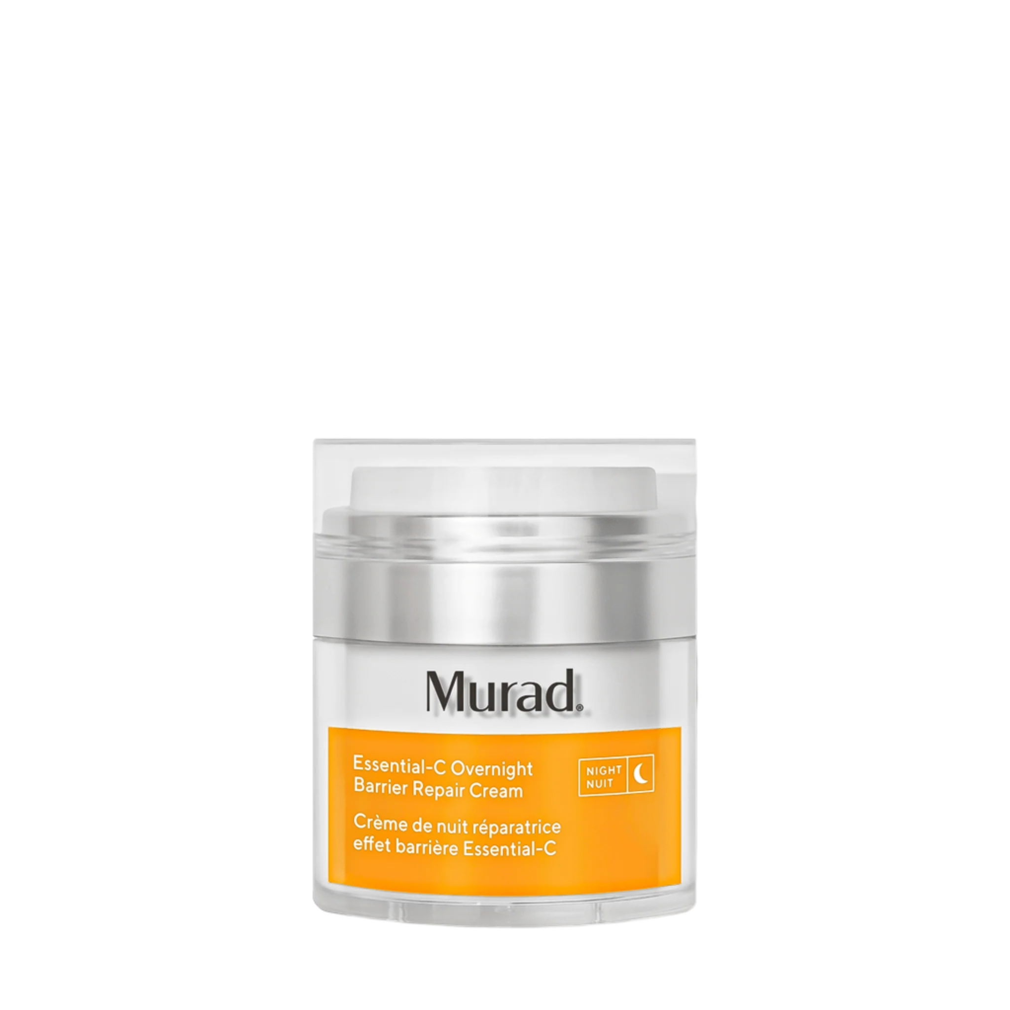 Murad Essential-C Overnight Barrier Repair Cream for Dry Skin - Vitamin C Moisturizer for Nighttime Hydration & Anti-Aging | Perfect for Night Skincare Routine & Post-Treatment Recovery