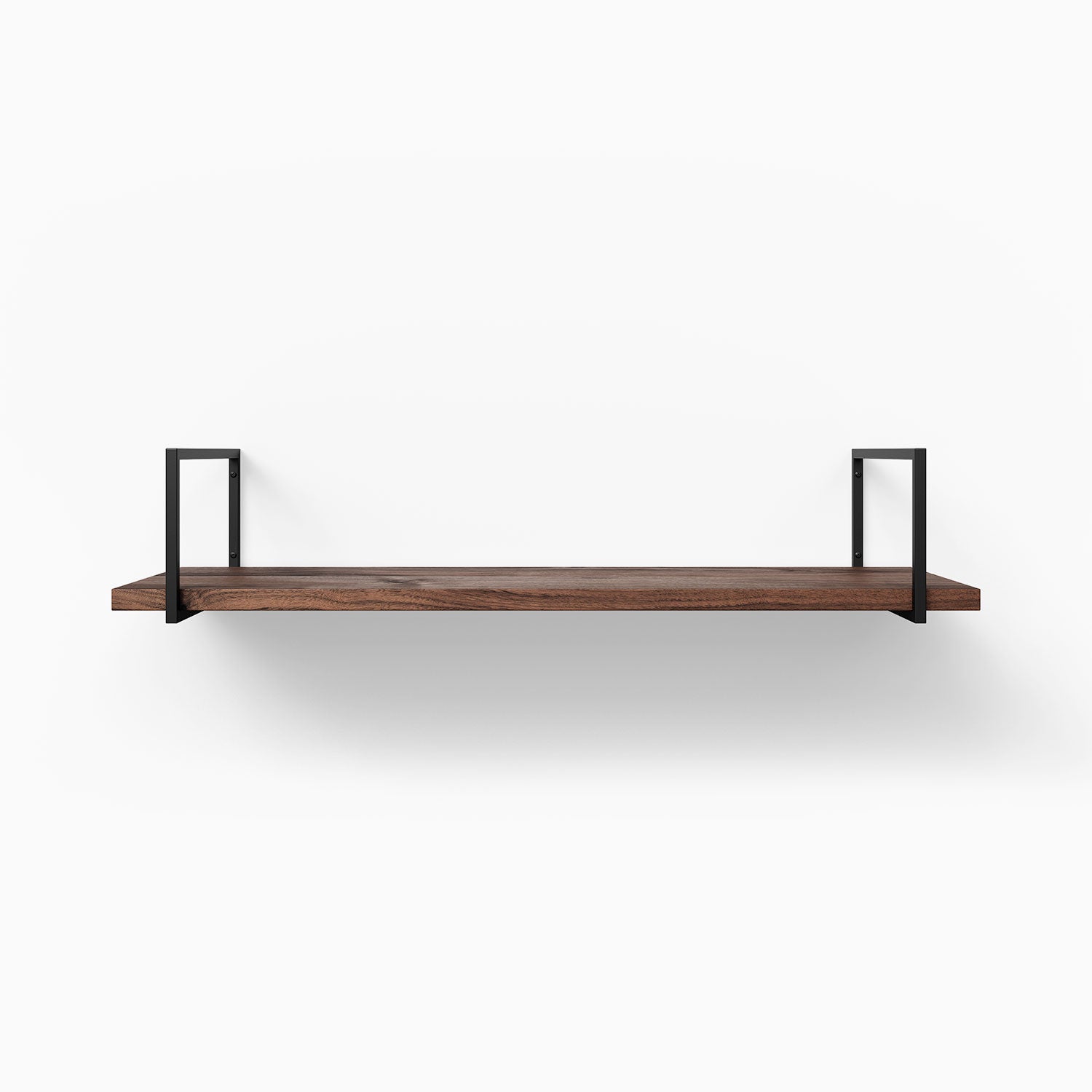 Bart Walnut Wall Shelf - Handcrafted Solid Wood Floating Shelf for Home Decor - Perfect for Living Room, Bedroom, or Bathroom Storage
