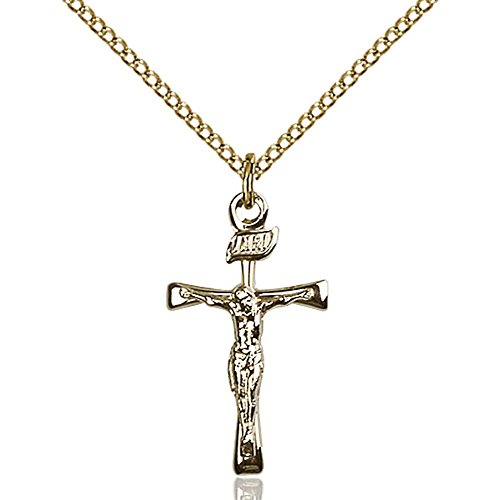 14K Gold Filled Maltese Cross Pendant Necklace - 7/8