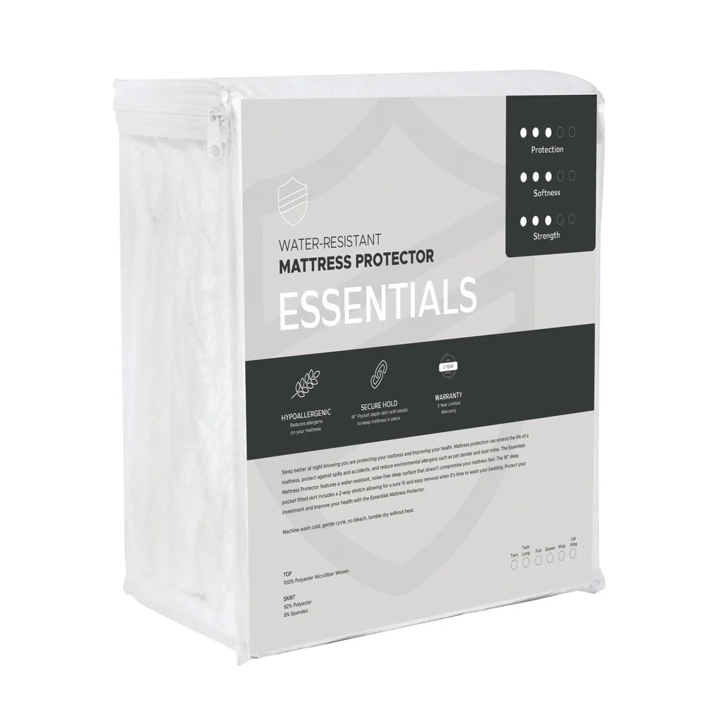 Waterproof Mattress Protector - Queen Size, Hypoallergenic & Breathable - Fits 8-12