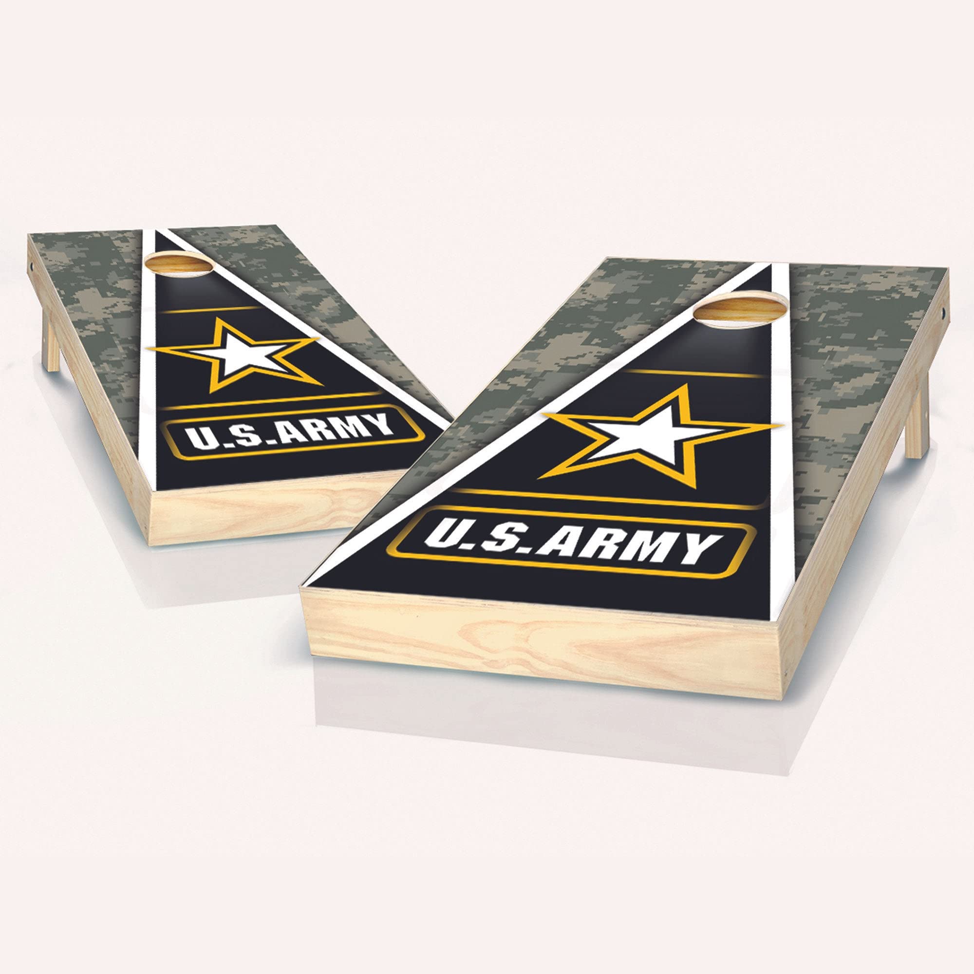 Skip's Garage US Army Cornhole Game Set - 2 Boards & 8 Bags with Accessories | Patriotic Outdoor Toss Game for Backyard, Tailgating, and Military-Themed Parties