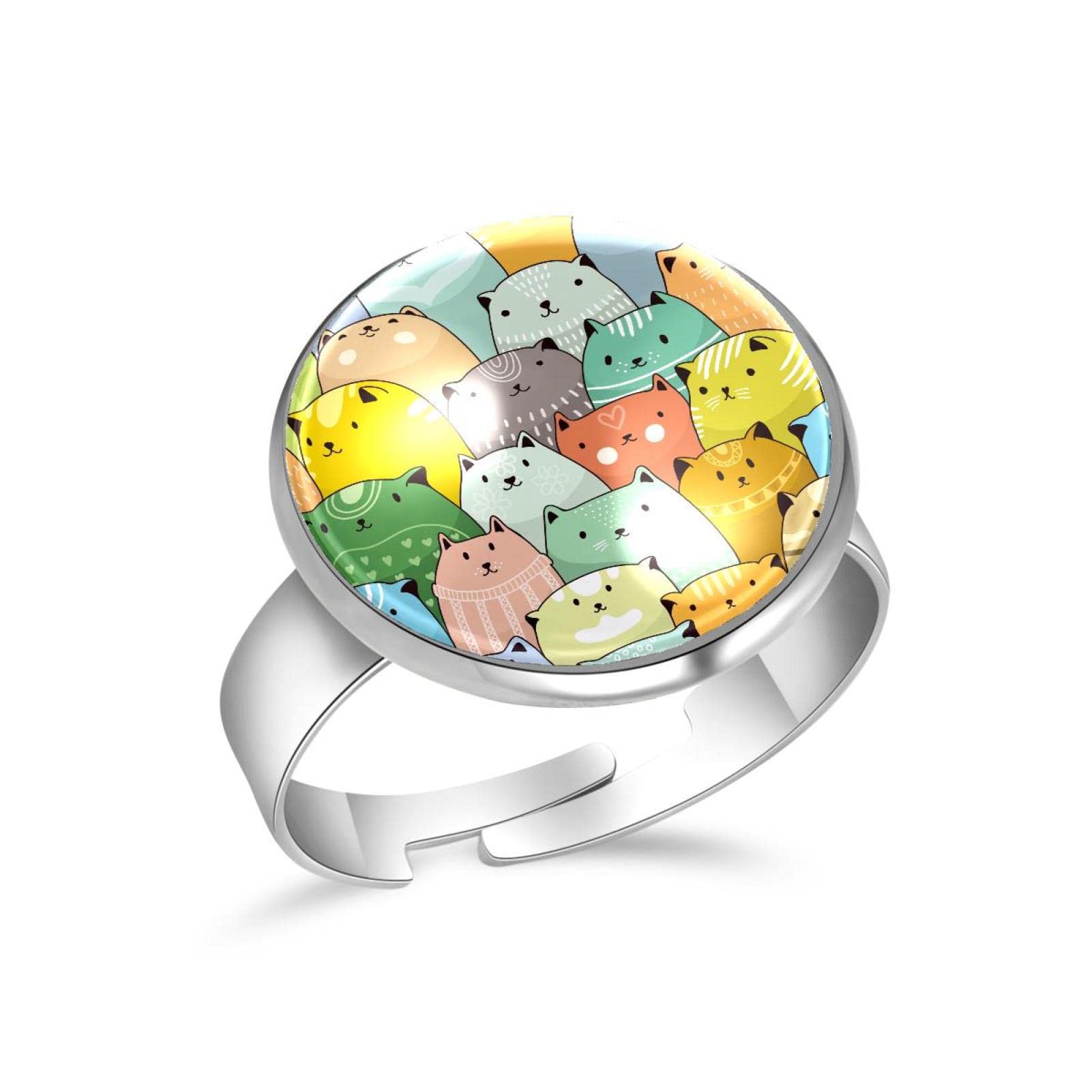 Adjustable Cat Ring for Women - Cute Animal Jewelry Gift for Anniversary, Birthday, Valentine's Day | Perfect for Casual Wear, Date Nights & Gift Giving