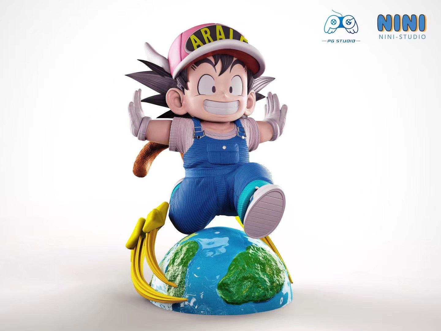 NiNi x PG Studio Goku Arale Anime Figure - Dragon Ball & Dr. Slump Collectible for Home Decor, Office Display, and Anime Fan Gifts