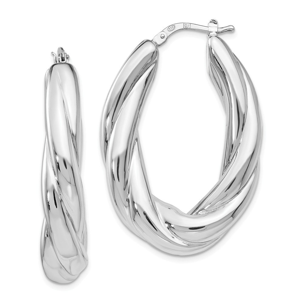 Sterling Silver Polished Hoop Earrings for Women - Elegant Everyday Jewelry Gift - Perfect for Parties, Dating & Office Wear