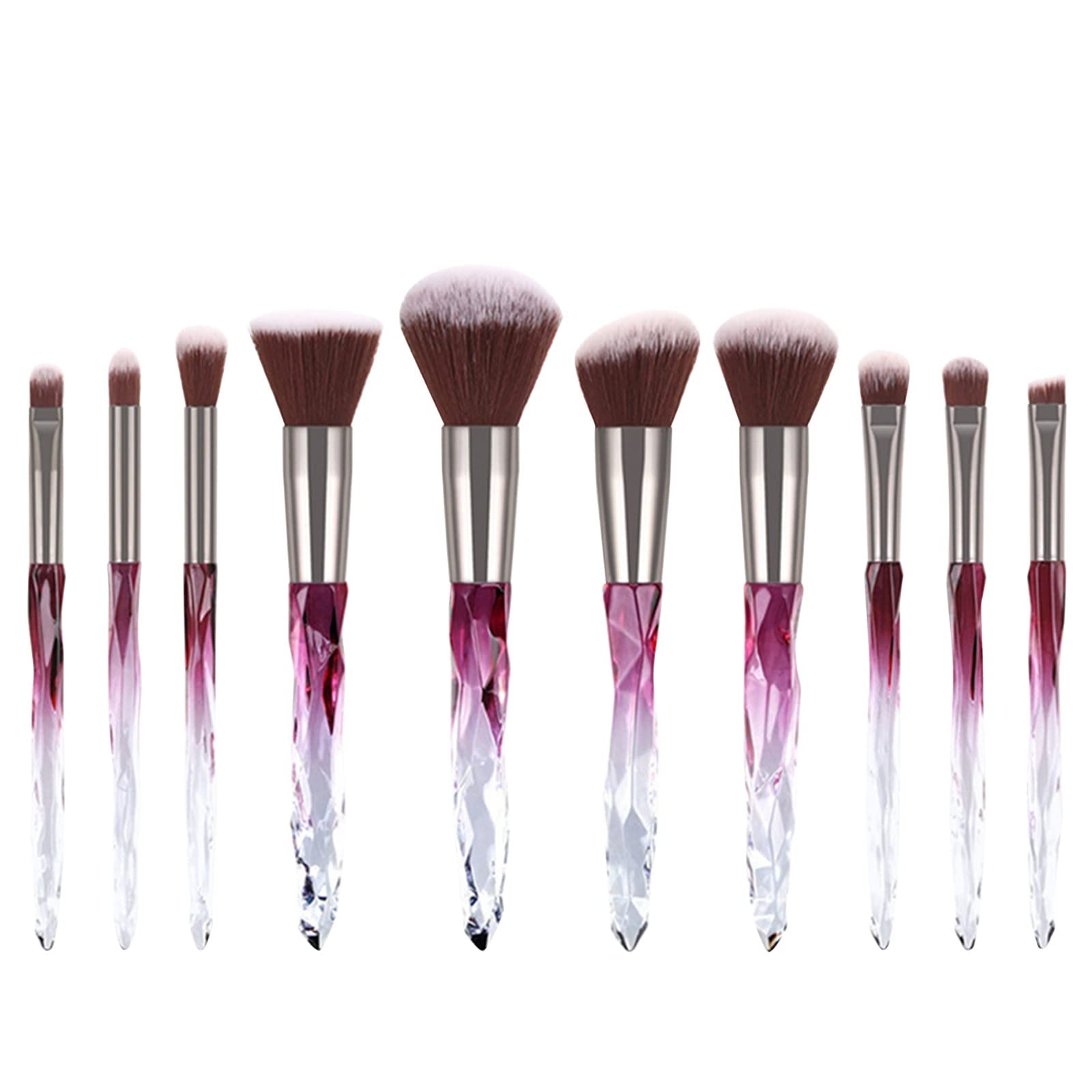 10-Piece Professional Makeup Brush Set - Premium Synthetic Foundation, Concealer, Powder, Blush & Eyeshadow Brushes for Flawless Face & Eye Makeup Application