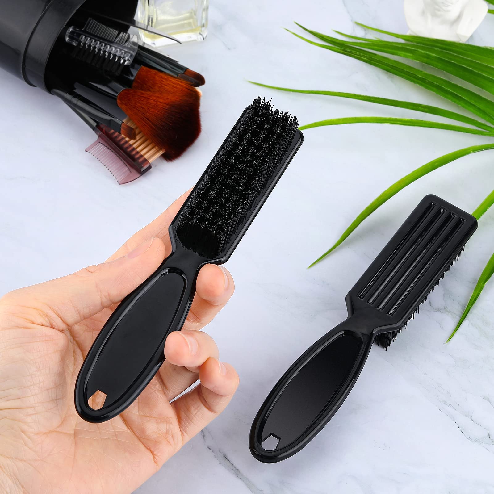 2 Pack PROUSKY Hair Clipper Cleaning Brush - Nylon Bristle Fade Brush for Barber Tools, Trimmer & Nail Clipper Maintenance - Perfect for Salon, Home Grooming & Professional Use