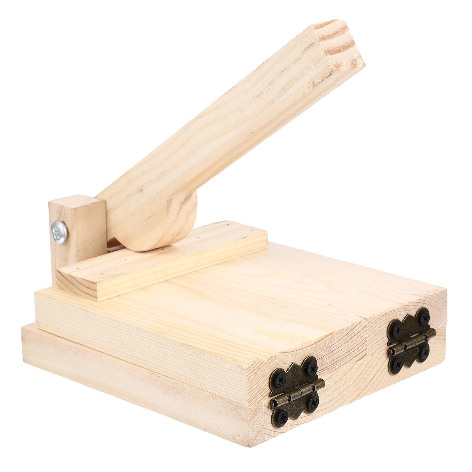 Amosfun Wooden Tortilla Press - Handmade Roti Maker, Dough Presser & Dumpling Wrapper Mold for Homemade Tortillas, Tacos, Flatbreads - Natural Beige Wood - Perfect for Mexican, Indian & Asian Cuisine