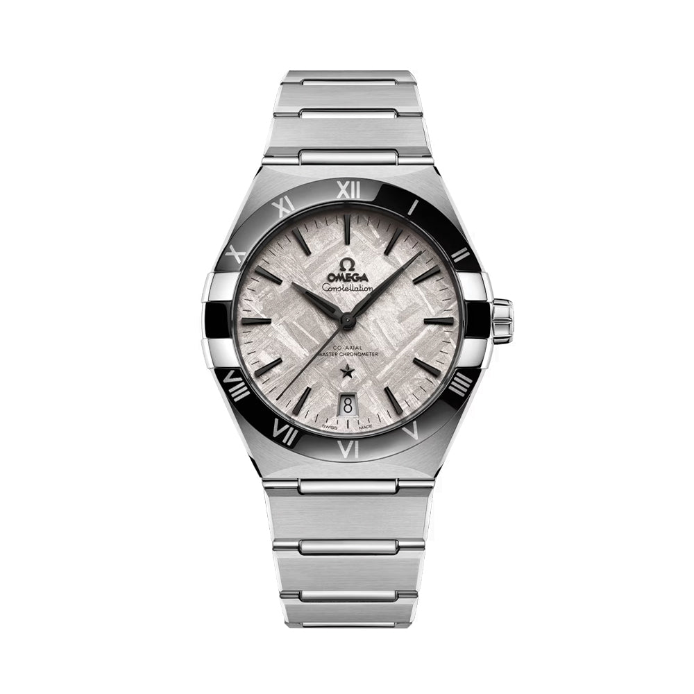 Omega Constellation Co-Axial Master Chronometer 41mm Men's Watch - Grey Meteorite Dial on Stainless Steel Bracelet | Luxury Timepiece for Business, Formal Events & Collectors