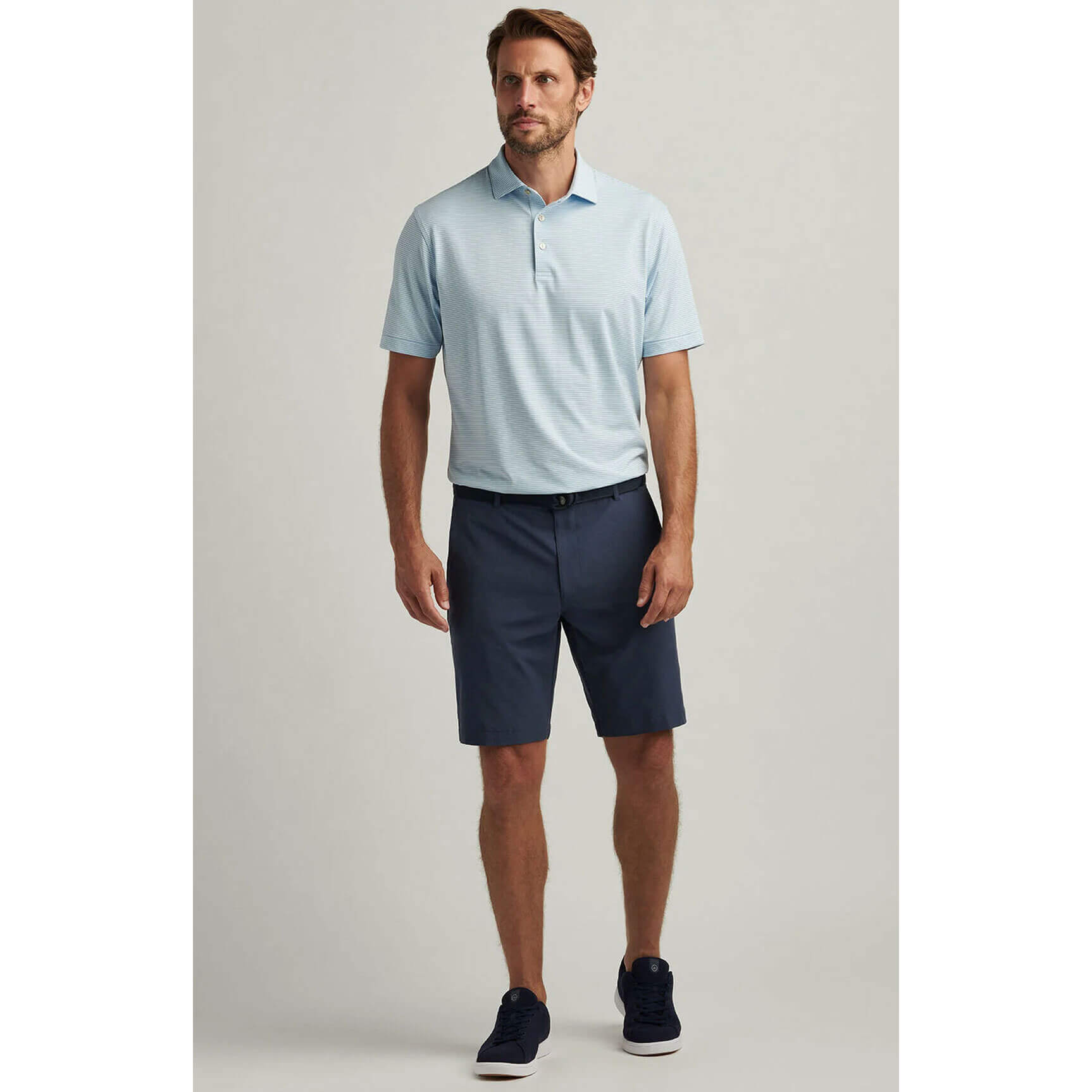 Peter Millar 9 Inch Shackleford Performance Hybrid Shorts for Men - Comfortable Golf & Casual Wear - Navy Blue - Perfect for Golf, Tennis & Outdoor Activities