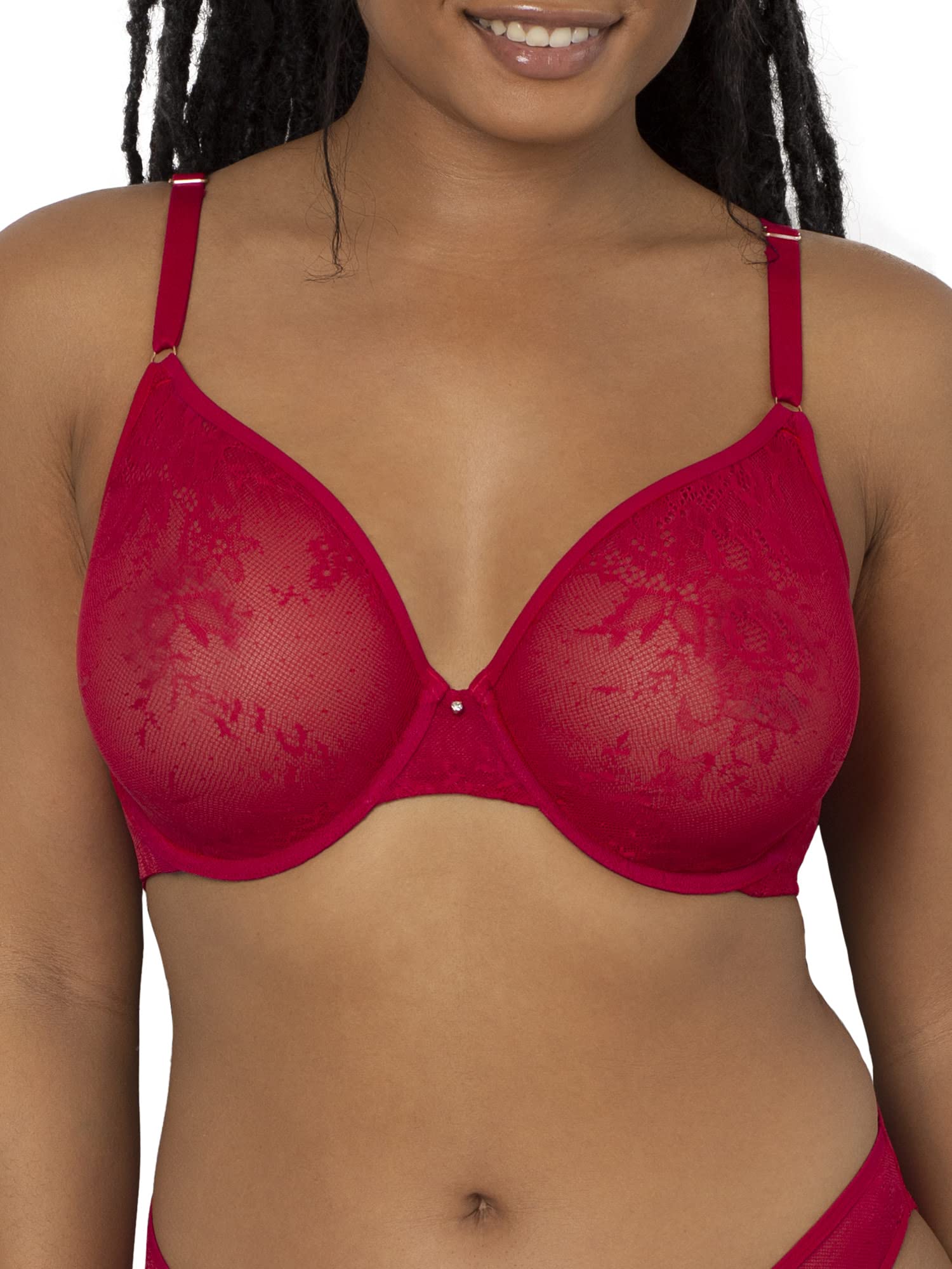 Smart & Sexy Women's Sheer Mesh Demi Underwire Bra - Comfortable Lace Lingerie for Everyday Wear & Special Occasions