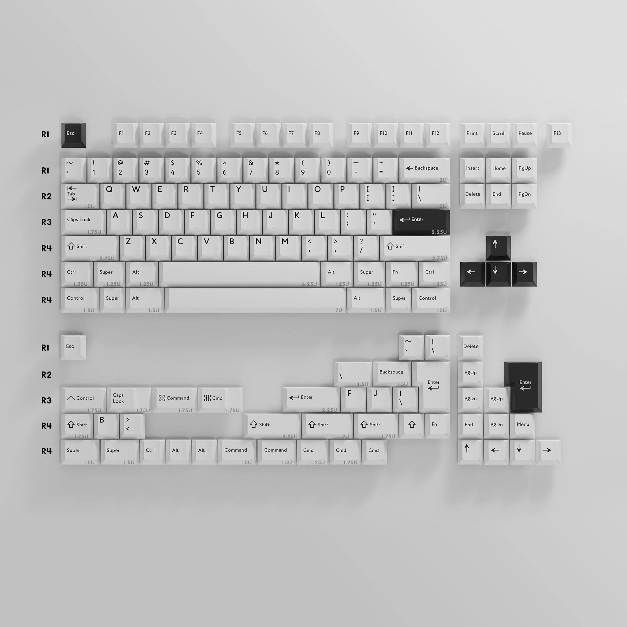 PBTfans BOW Keycaps - Premium PBT Keycap Set for Mechanical Keyboards (Cherry MX, Gateron, Kailh) - Perfect for Gaming, Typing & Custom Builds