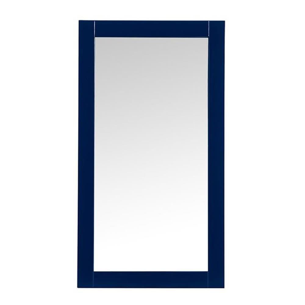 Elegant Blue Vanity Mirror 18x32 - MDF & Metal for Bathroom Decor