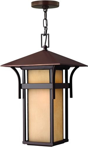 11W Harbor LED Outdoor Hanging Pendant Light - Bronze Finish - Weatherproof for Patio, Porch, Garden & Dock Lighting