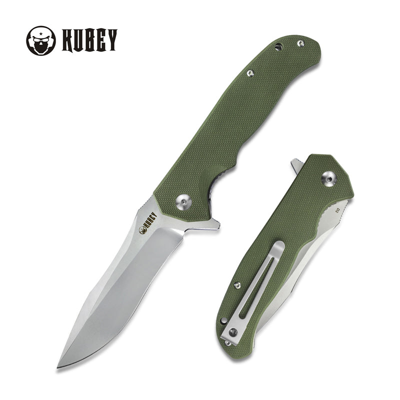Premium Folding Pocket Knife - OD Green G10 Handle, 3.5