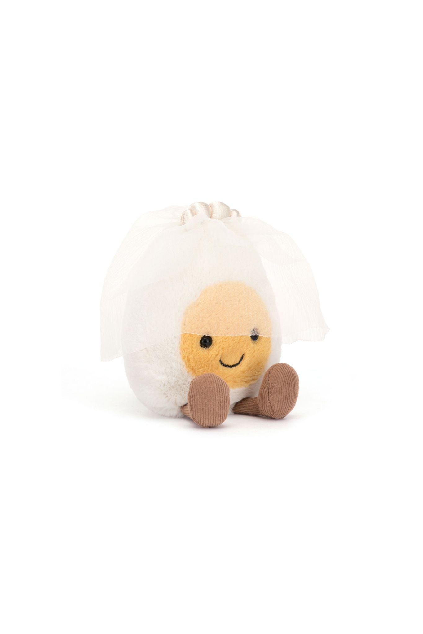 Jellycat Amuseables Boiled Egg Bride Plush Toy - Cute & Soft Collectible Gift for Egg Lovers, Wedding Favors & Unique Home Decor