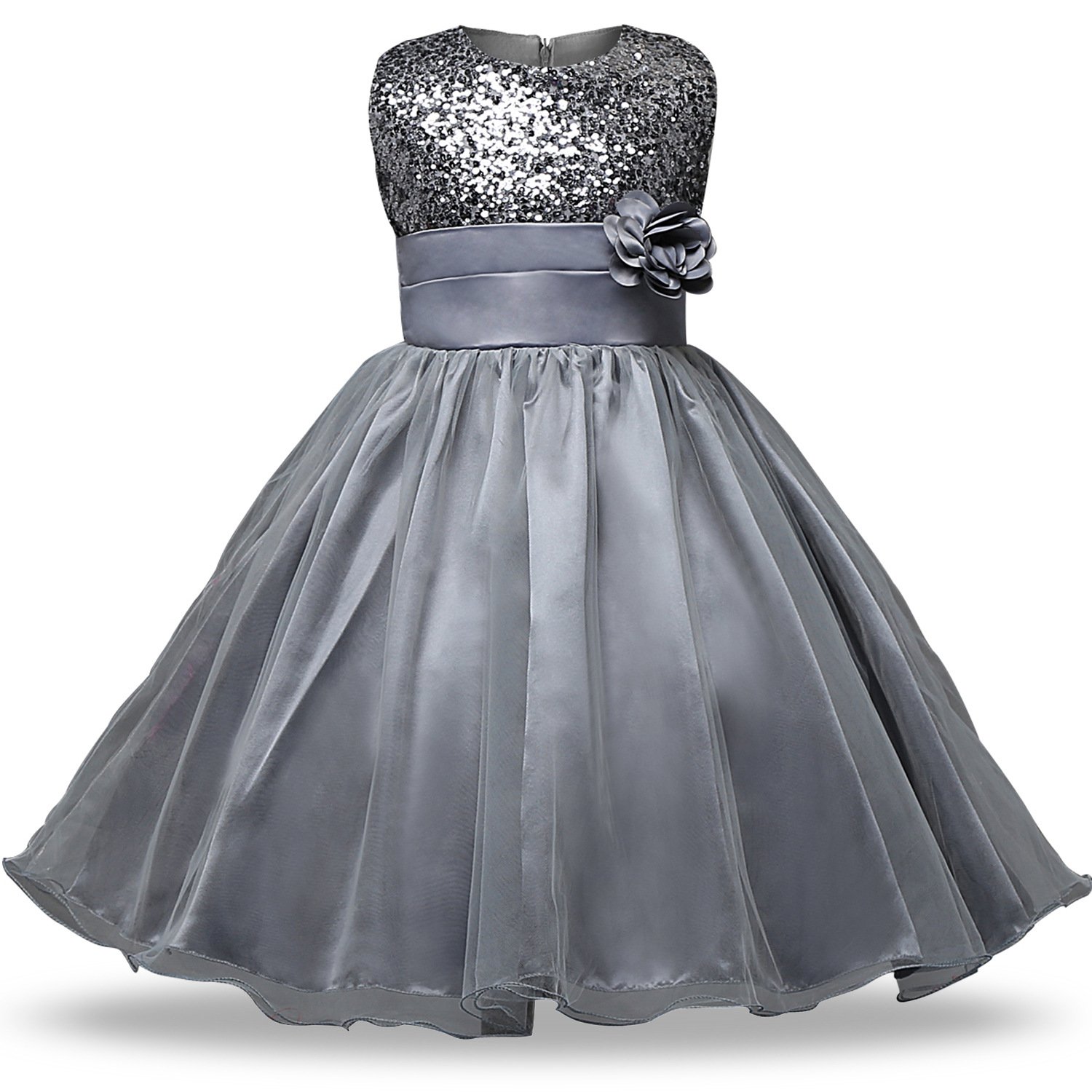 FuDaBang Baby Girls Princess Dresses with Sequins & Flower Tutu Skirt - Elegant Party & Wedding Outfit for Toddlers | Perfect for Birthday Celebrations, Pageants & Special Occasions