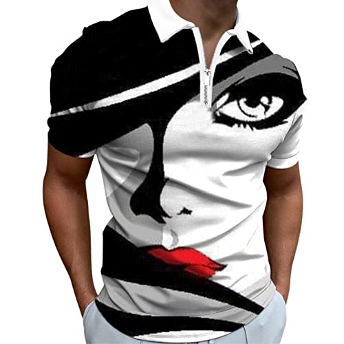 Men's Slim Fit Short Sleeve Polo Shirt - Casual Turndown Collar T-Shirt for Golf & Dress Wear | Breathable Comfort Top for Work & Outdoor Activities