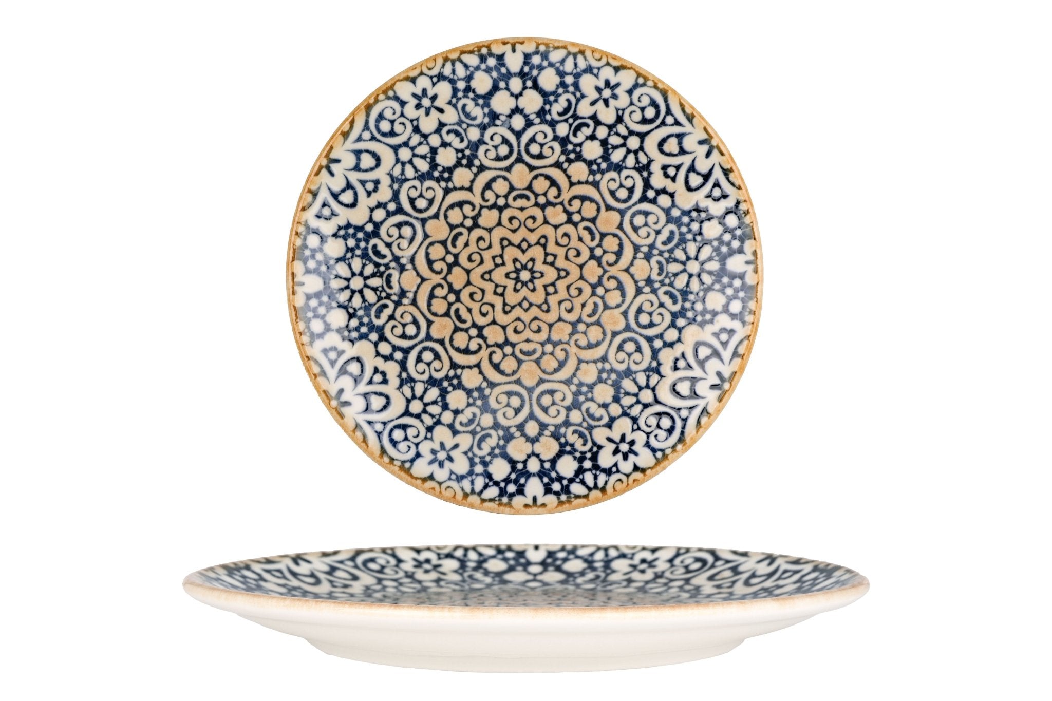 Alhambra Decorative Dessert Plate 17cm - Elegant Ceramic Appetizer Plate for Parties, Weddings & Home Decor