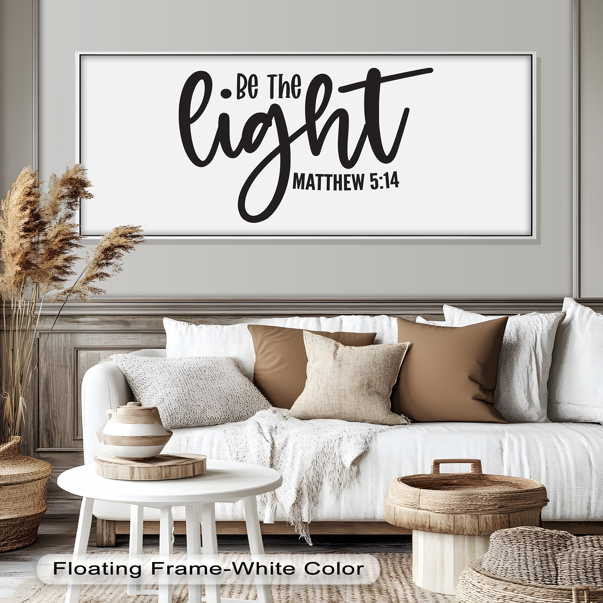 Be The Light - Matthew 5:14 Bible Verse Oil Painting - Christian Home Decor & Gift for Religious Inspiration