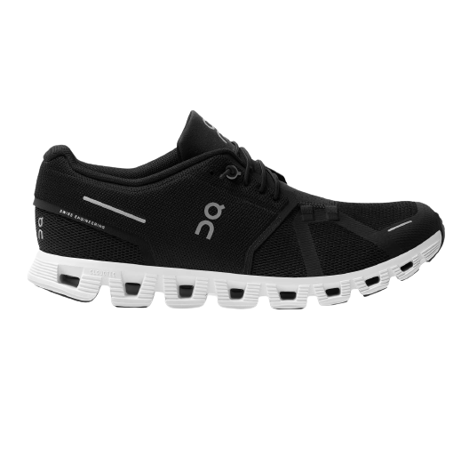 On Running Men's Cloud 5 Running Shoes - Lightweight & Breathable Black/White Sneakers for Jogging, Gym Workouts & Daily Wear