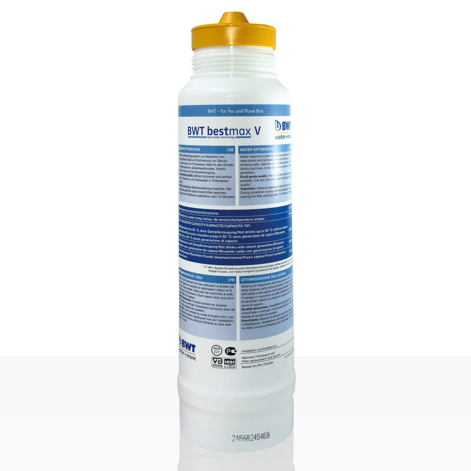 BestMax Water Filter V Replacement Cartridge - 2.5L for Clean Drinking Water | Compatible with BestMax Water Purifiers | Home, Office & Outdoor Use