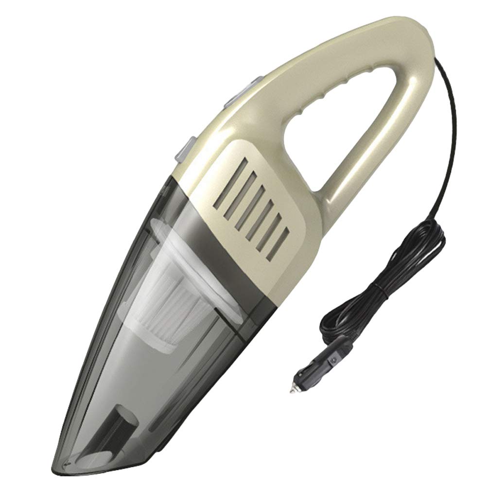 CLISPEED High Power Portable Car Vacuum Cleaner - 12V Handheld Wet/Dry Auto Vacuum for Car Detailing & Interior Cleaning (Champagne) | Perfect for Cars, Trucks, RVs & Home Use