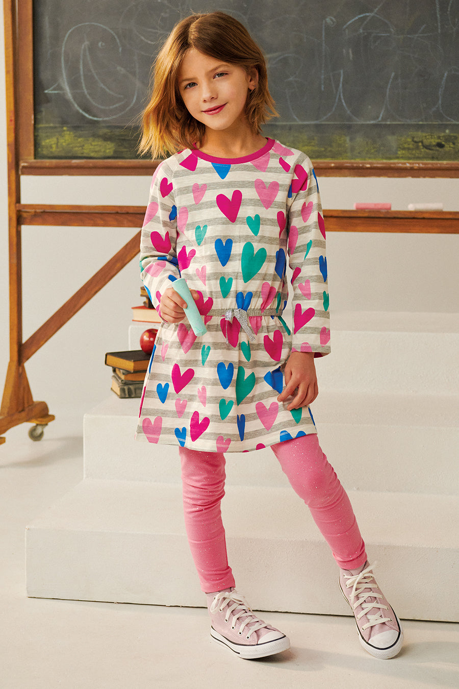 Girls' Dress with Lovey Hearts Print by Hatley | Cute & Comfortable Outfit for Playdates, Parties & Everyday Wear