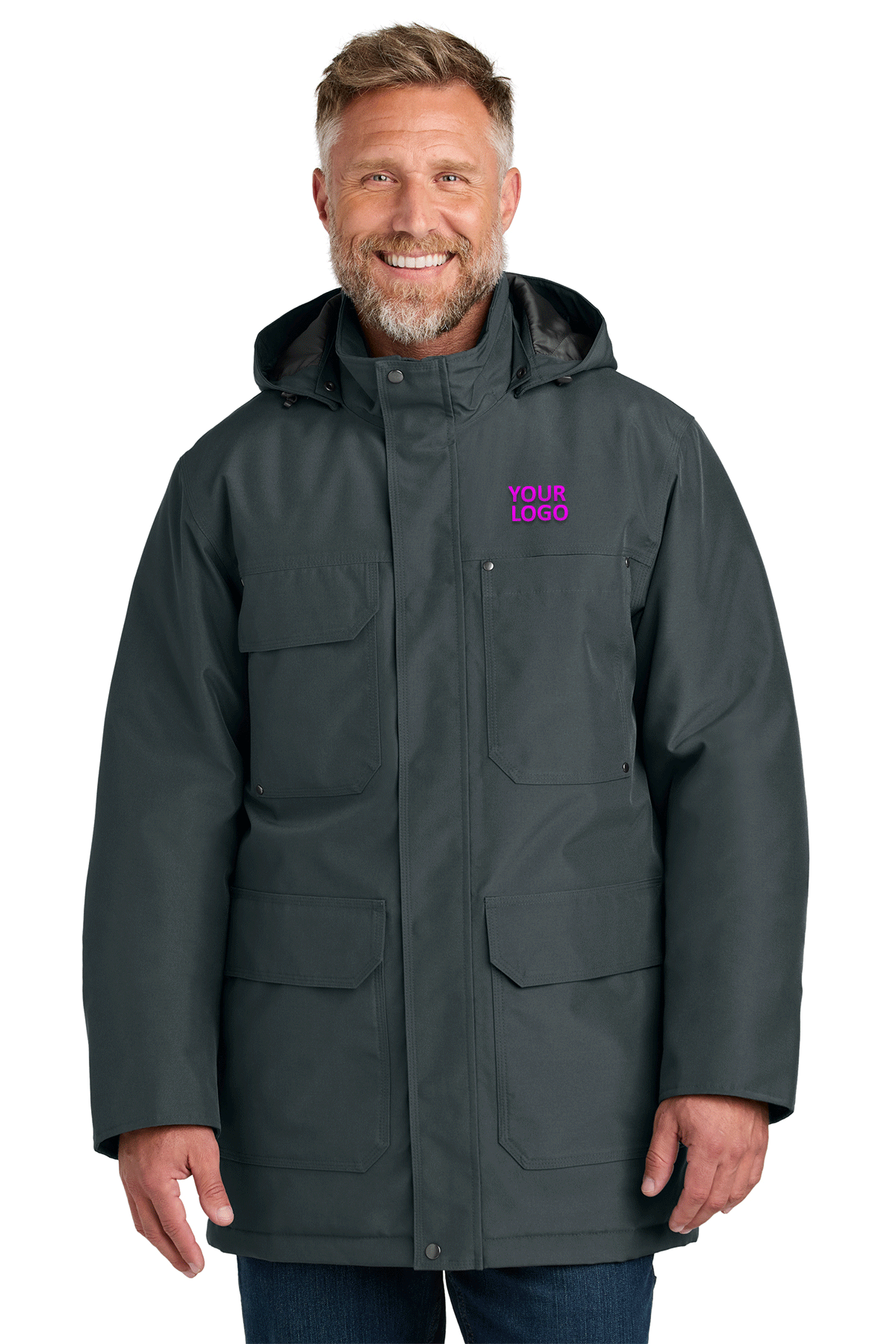 CornerStone Elements Insulated Custom Parkas for Men & Women - Iron Grey Winter Jacket for Outdoor Activities, Hiking & Snow Sports