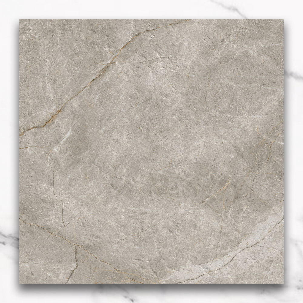 Premium Adelaide Taupe 600x600mm Matte Porcelain Tile - Natural Marble Look Floor & Wall Tile for Living Room, Kitchen, Bathroom Renovation