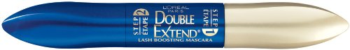 L'Oreal Paris Double Extend Lash Boosting Mascara - Black Lengthening & Volumizing Mascara, 0.33 Fl Oz - Perfect for Daytime Wear & Special Occasions
