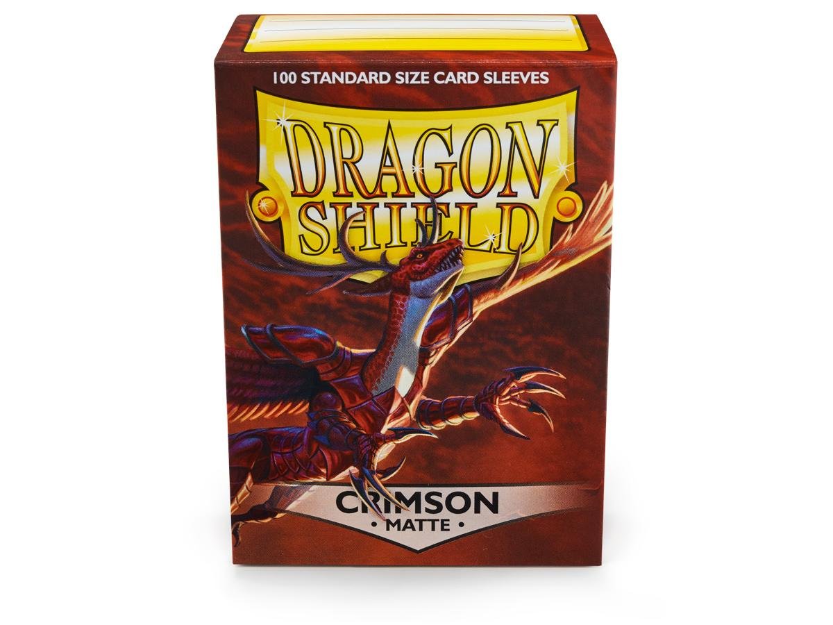 Dragon Shield Matte Crimson Standard Size Card Sleeves - 10 Pack Display Box | Premium Protection for MTG, Yu-Gi-Oh, Pokemon & Collectible Card Games | Perfect for Tournaments, Game Nights & Card Storage