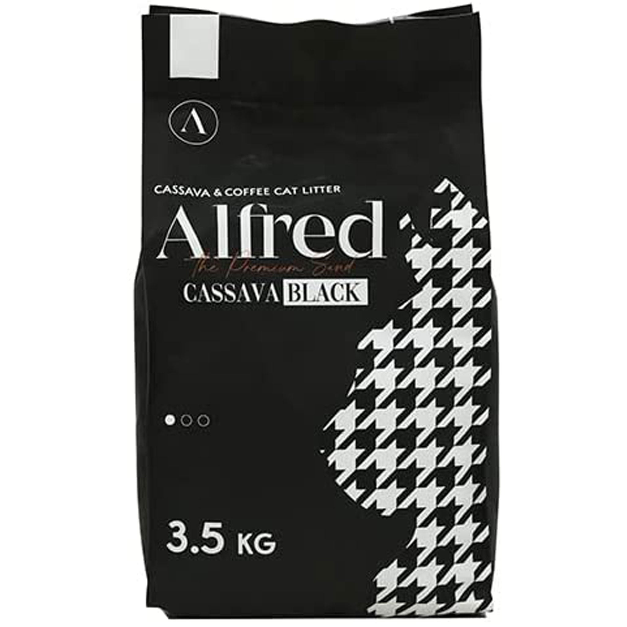 Premium Alfred Cassava Black Cat Coffee Litter - 7.7 lb Natural Odor Control for Multi-Cat Homes - Ideal for Indoor Litter Boxes & Eco-Friendly Pet Care